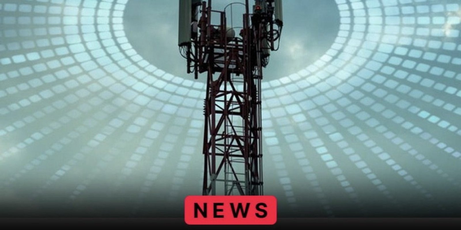 A news graphic showing a cellular tower against a stylised signal-wave background, headlined "SignalTrace adds phone and Bluetooth accessory tagging to automatic license plate readers"