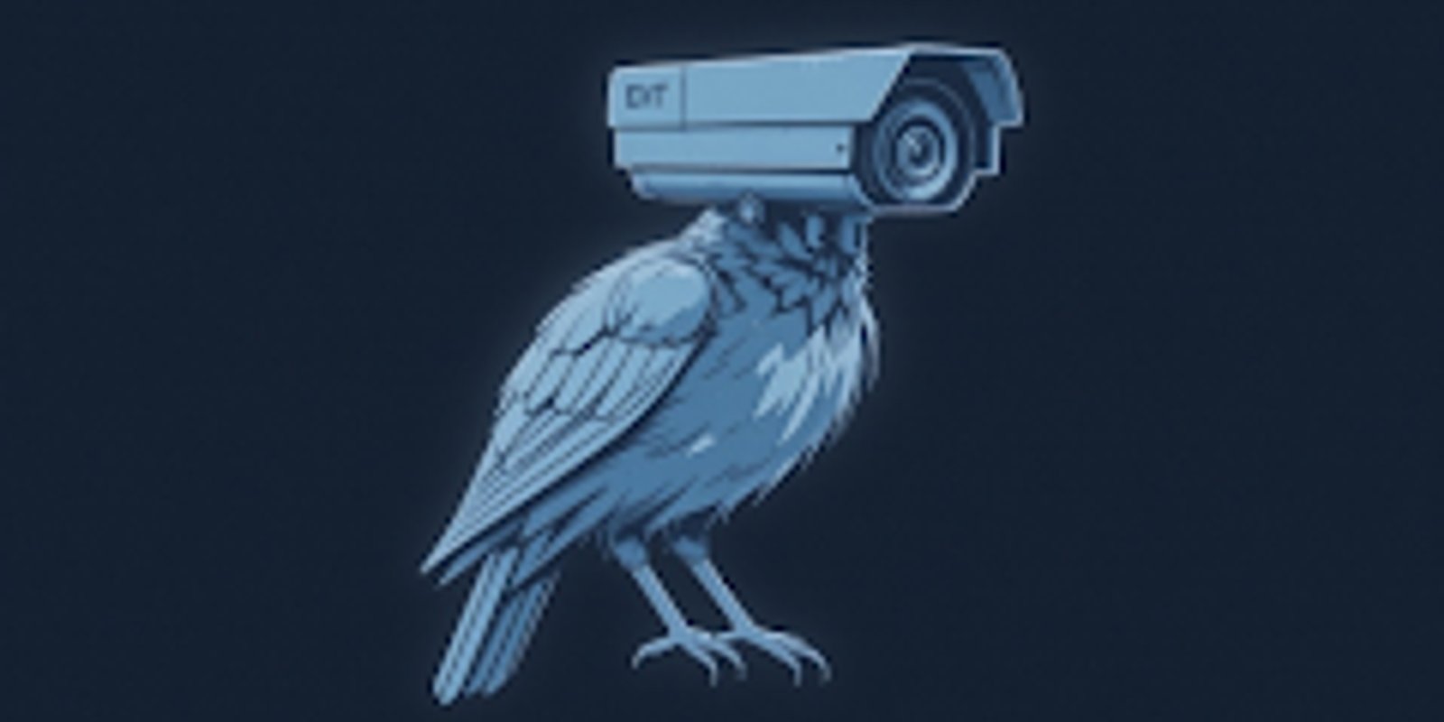 The DeFlock.me logo: an illustrated owl with a surveillance camera in place of its head
